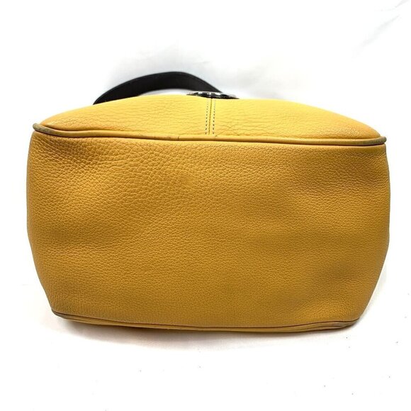 Dooney & Bourke Large Shoulder Hobo Bag In Yellow Pebble Leather H2 681917 - Picture 5 of 16